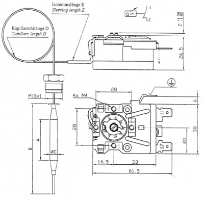 Regolatore di temperatura elettromeccanico