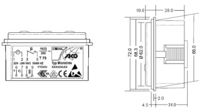 Countdown panel lcd switch